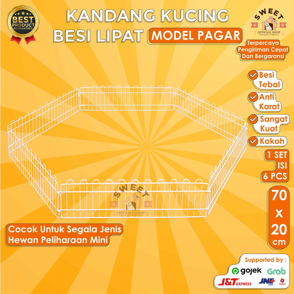 KANDANG PAGAR SET (6 pcs) KURA TORTO SULCATA PARDALIS ALDABRA TORTOISE 70 cm x 20 cm