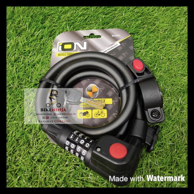 LOCK ION XR2807 LOCK SEPEDA BIKE LOCK PORTABLE KODE 989