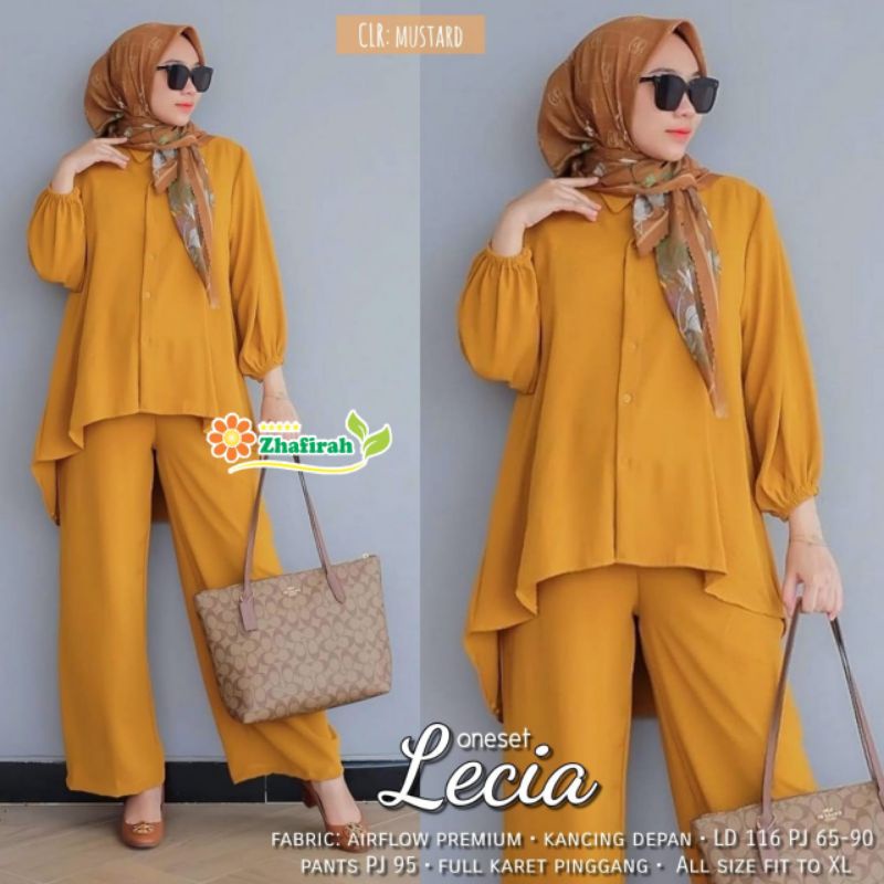 SIMIFASHION Setelan basic polos blouse dan kulot Vatina set bahan crincle premium