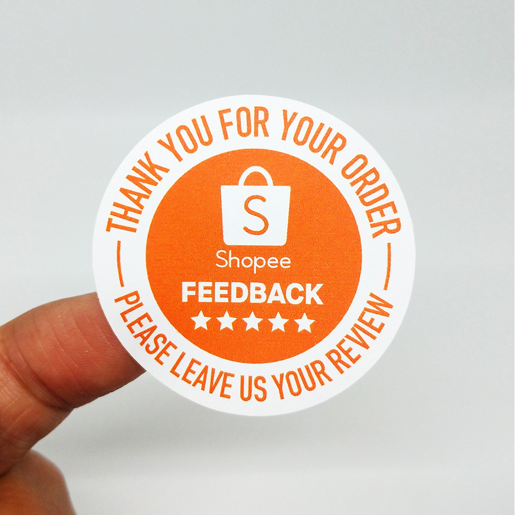 

Sticker Label Thank You Sh0pee Google Review Feedback Segel Tag Amplop Ucapan 4,5 cm