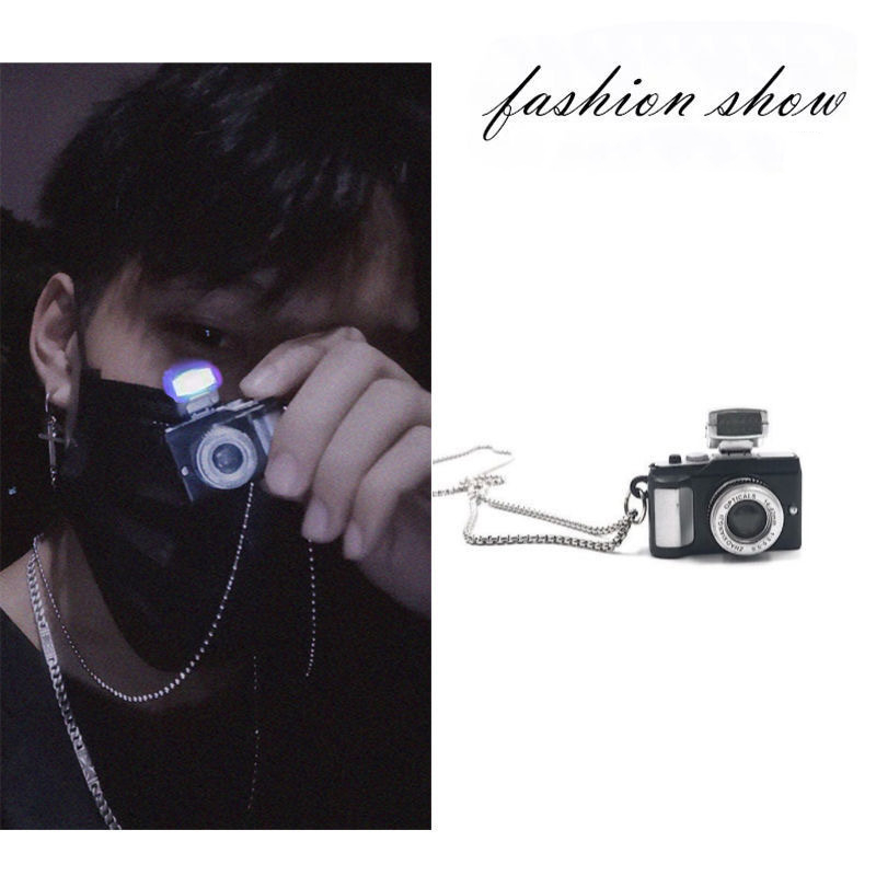 Hip Hop Flash SLR Camera Pendant Necklace Fashion Hip Hop Sweater Chain Couple Jewelry Sexy Girl Jewelry