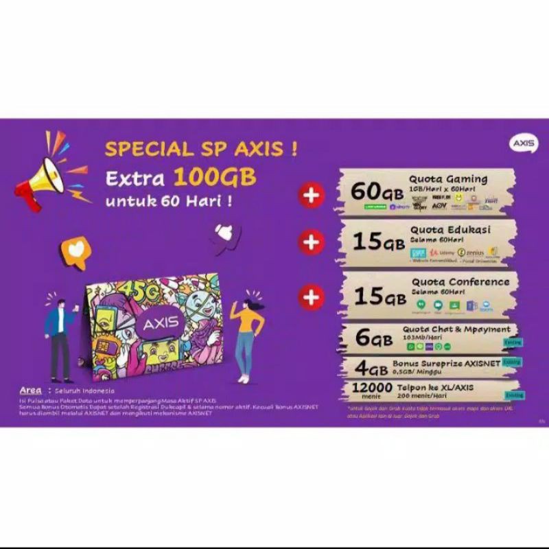 kartu perdana Axis 100 GB viral