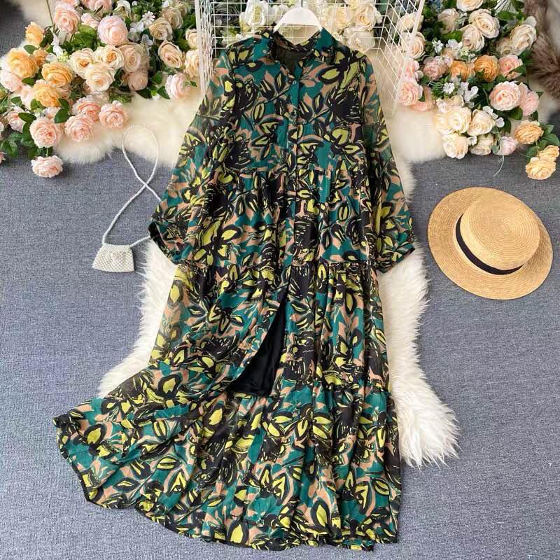 705# dres KOREA fashion import/ dres baju terbaru//fashon korea motif bunga