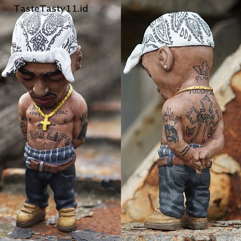 Set Ornamen Figure Mini Bahan Resin Gaya Hip Hop Rapper Bro Untuk Rumah