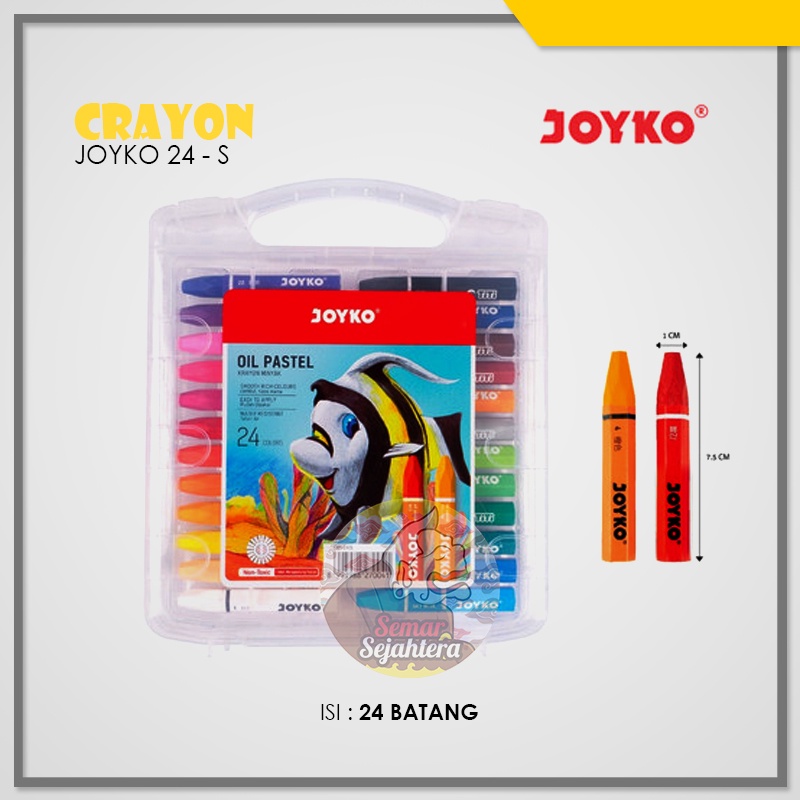 

[SET] CRAYON 24 WARNA / OIL PASTEL KRAYON MINYAK JOYKO 24 WARNA*