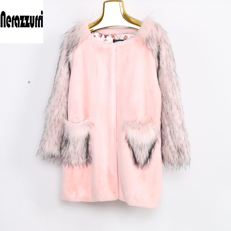 pink fluffy fur coat