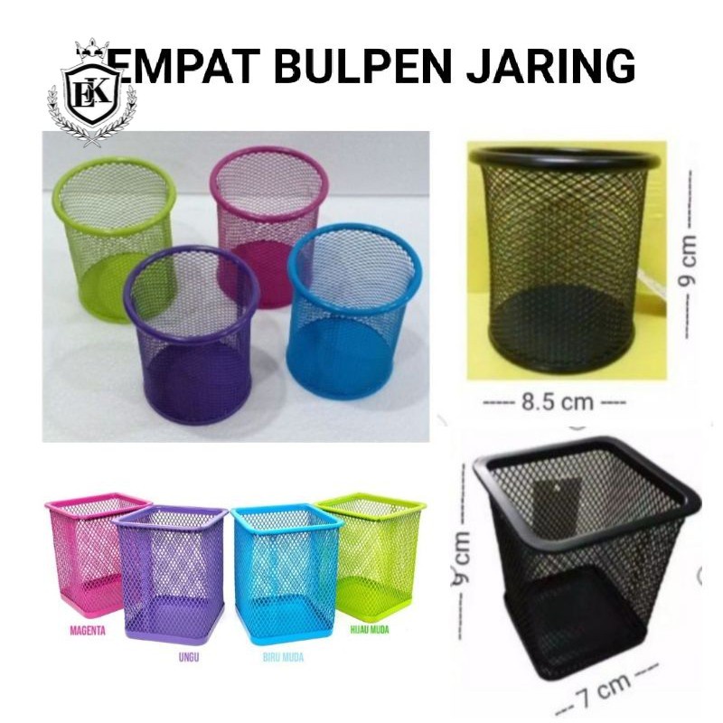 

Tempat Pensil Kotak Keranjang Bulpen Jaring