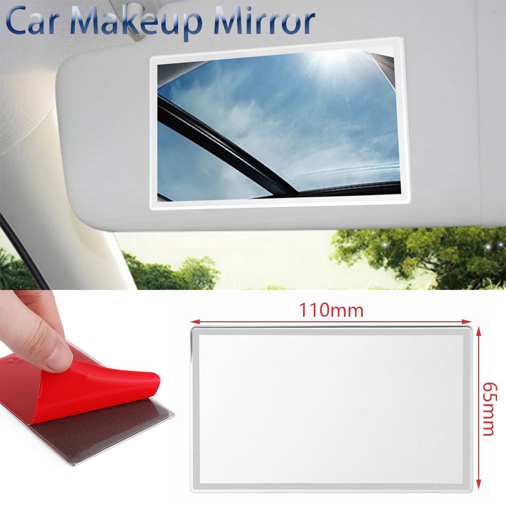 SUYOU Makeup Sun Visor  Supplies Automobile Decoration  Car Cosmetic Mirror  Shatterproof Durable Back Sticker Stainless Steel  Sun-shading