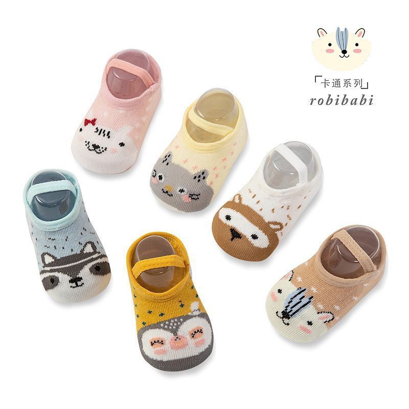 kaos kaki bayi karet strap Kaos Kaki Ankle Dengan Bahan KatunAntiSlip untuk Anak Laki-laki/Perempuan