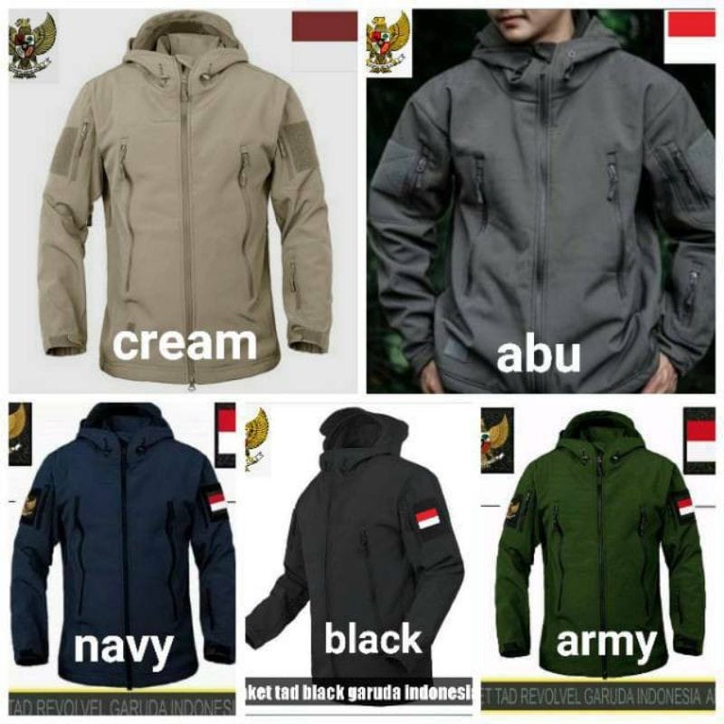Jaket TAD Army Jaket Tactical Pria Anti Air Free Logo Jaket Tad Army Tactical
