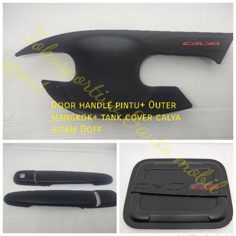 Door handle pintu Outer mangkok Tank cover Toyota calya hitam Doff