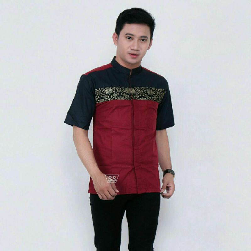 Kemeja Cowok Kasual Pria Keren Murah Croft Borrow Classic Fit Button Down Shir Baju Surfing