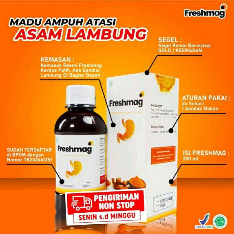 [ORIGINAL] FRESHMAG - Fresh Maag Freshmaag Madu Asam Lambung Sakit Maag Nyeri Ulu Hati Infeksi Lambung