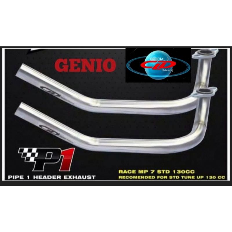 PIPA LEHER/HEADER KNALPOT P1 CLD RACING GENIO/BEAT FI 2020/SCOOPY 2021