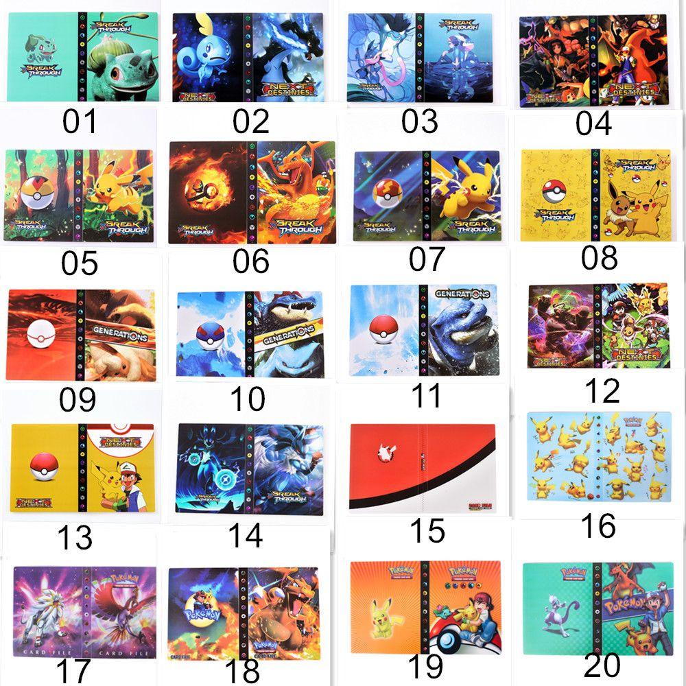 Agustinina Kartu Pokemon Album Pokemons Mainan Anak Hadiah Pikachu Anime Display Binder Foto Album Koleksi Folder