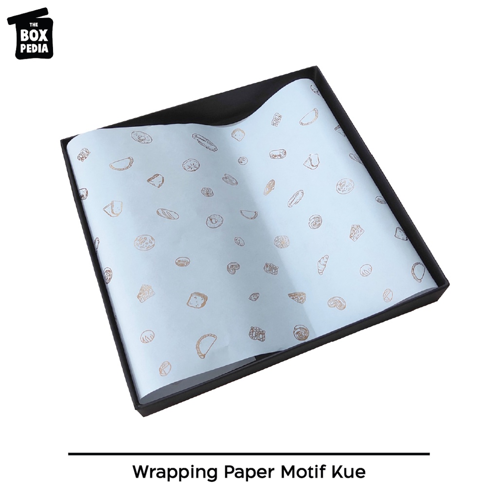 

Wrapping paper / Kertas pelapis kue bergambar, warna bronze Cocok Untuk Pembungkus Packaging Makanan