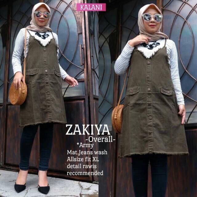 1KG MUAT 4PCS | ZAKIYA OVERALL / OVERALL JEANS RAWIS / OVERALL JEANS SELEBGRAM