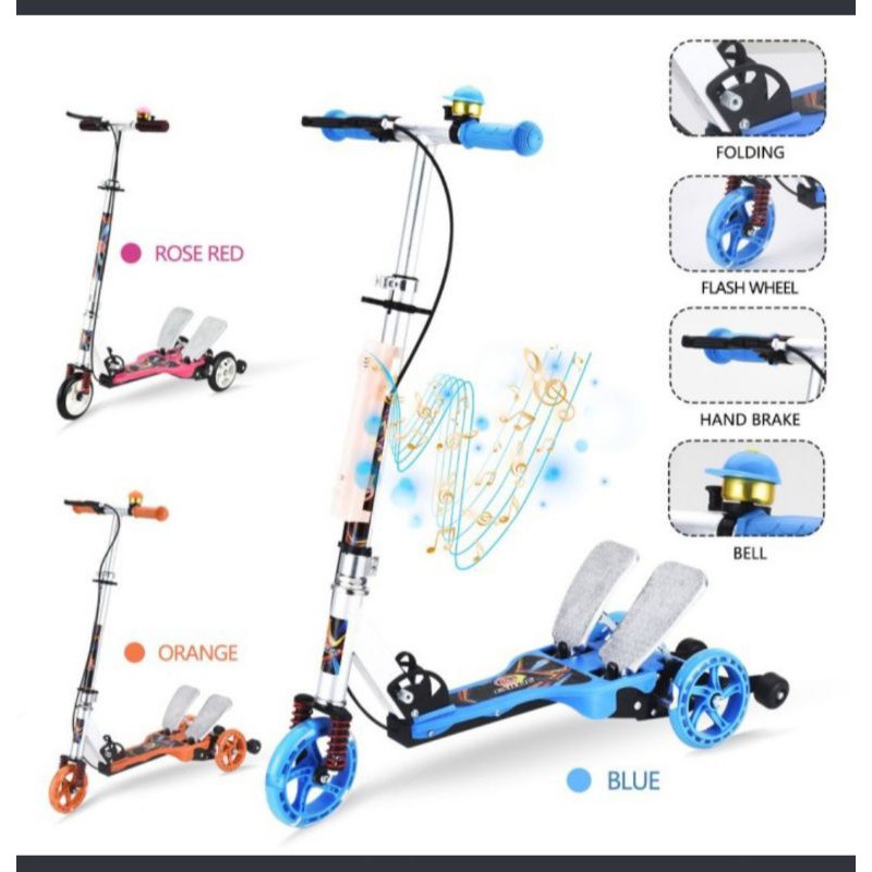 Scooter Exotic ST-8135  Stroller Anak Scooter Anak Roda 2 OTOPED Sepeda Anak Skuter Anak