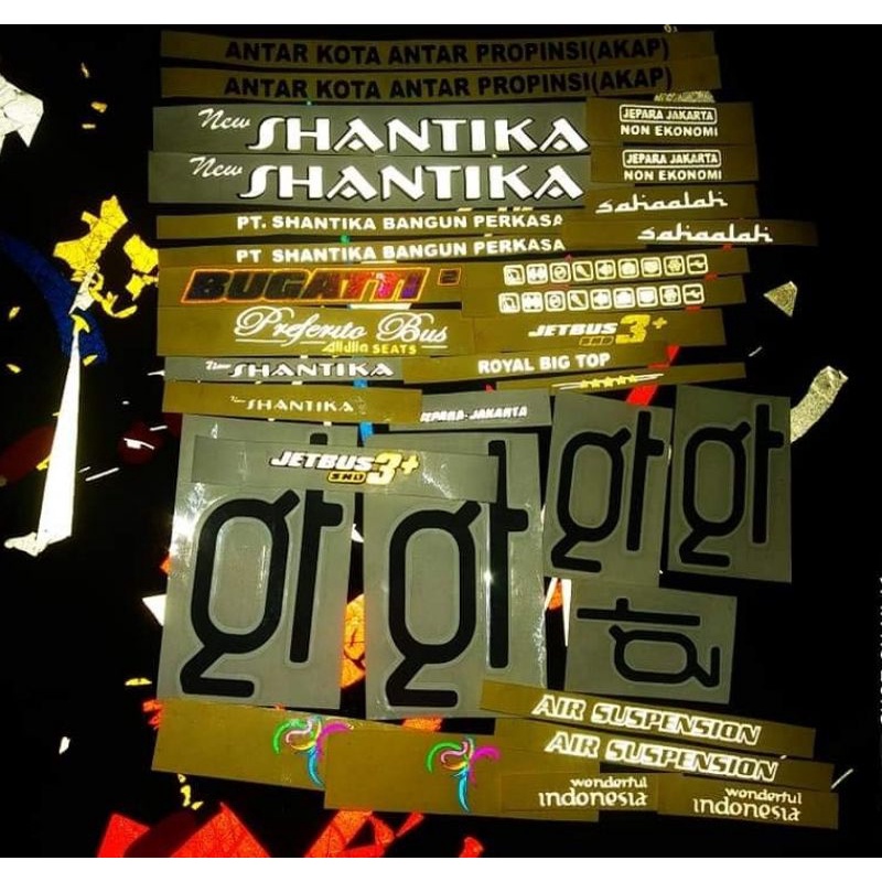 sticker miniatur bus "SHANTIKA" skala 1:20