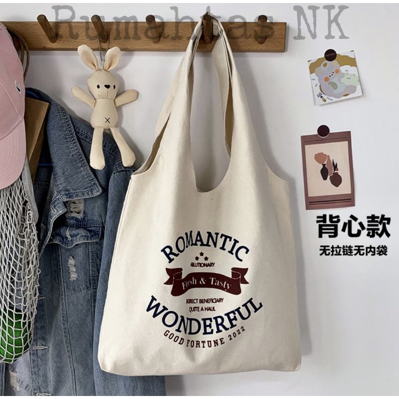 Totebag Vintage Populer Tas Tote-Romatic