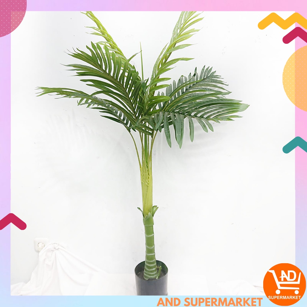 AND / COD / Pohon Palem Hias Tanaman Hias Plastik Ornamen Pajangan Dekorasi Rumah Artificial Plants Monstera Palm Tree Tinggi PBP76