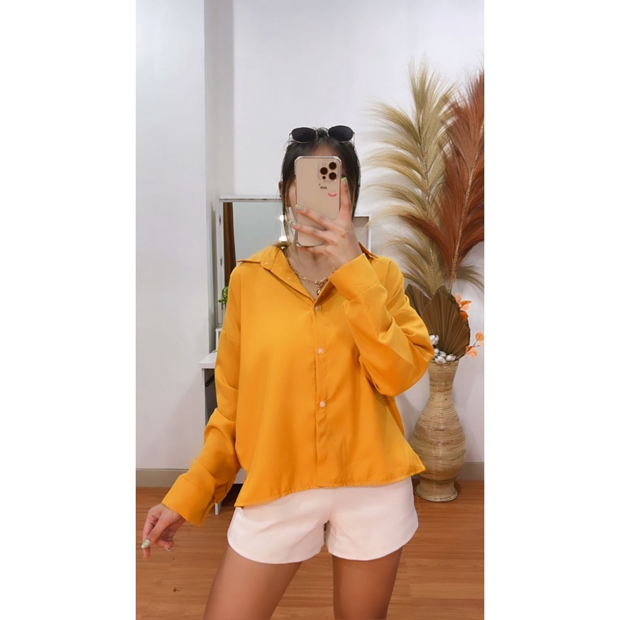 BEFAST - ZRX OOTD Wanita Kemeja KAILA / Oversize Aeri / Kemeja Wanita Formal / Kemeja Polos Casual / Atasan Lengan Panjang / Kemeja Formal / OOTD Style Korean / Fashion Wanita Modis