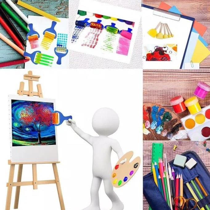 

Mainan Edukasi Anak 39pcs PERALATAN/KUAS LUKIS DIY SPONGE PRINTING