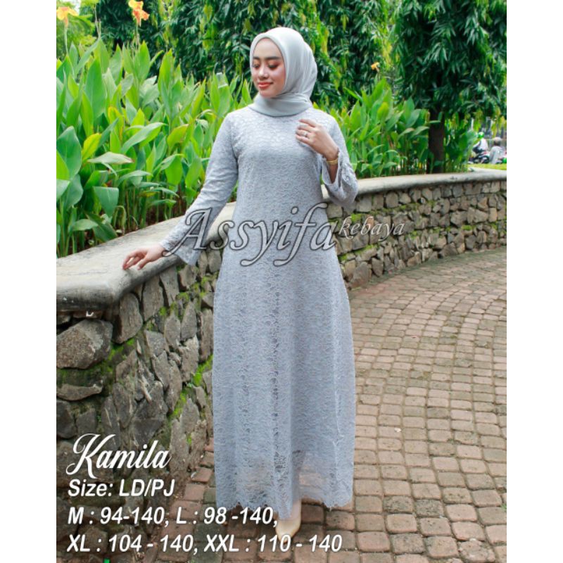 REALPICT GAMIS BRUKAT KAMILA/GAMIS PESTA/GAMIS MODERN