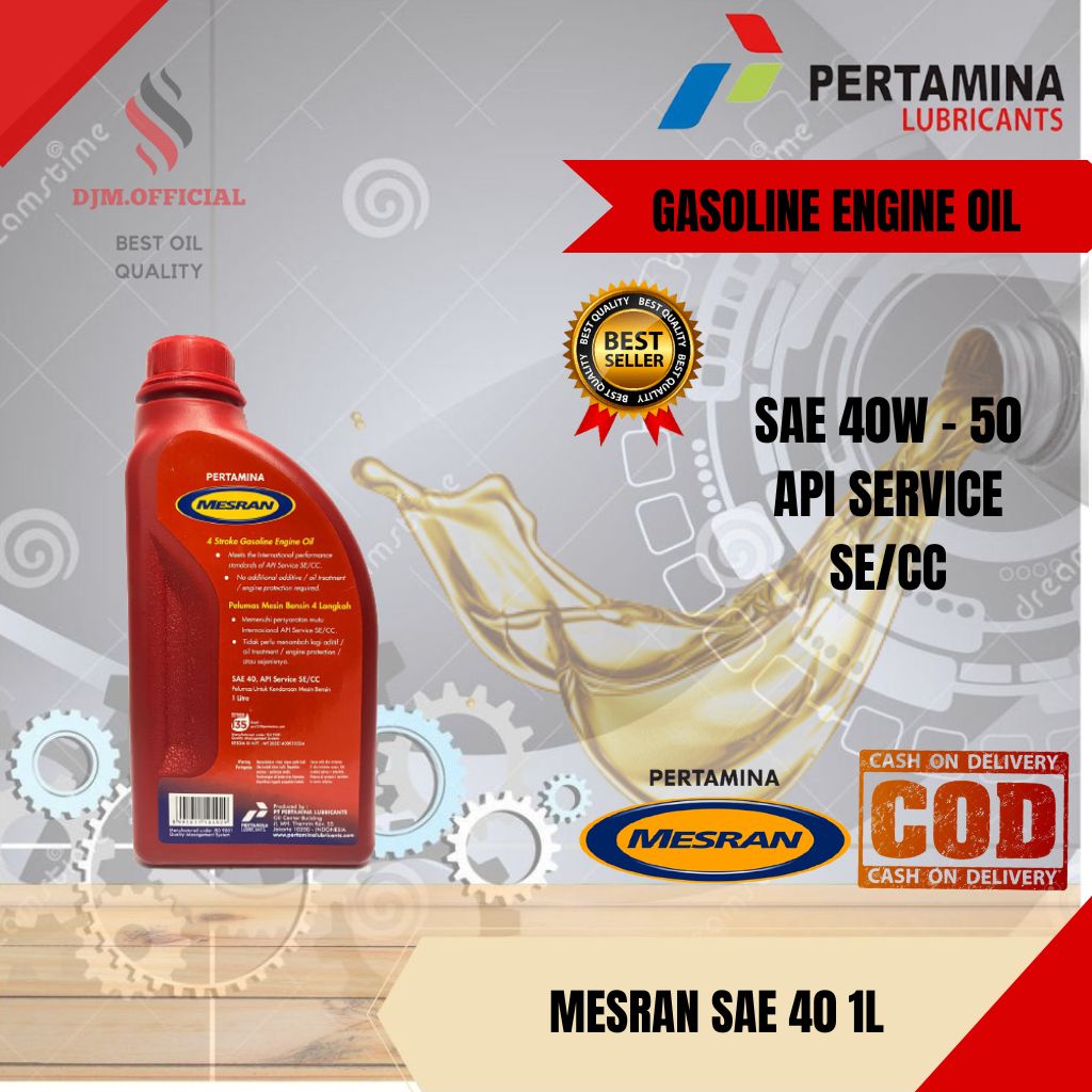 OIL MOTOR OLI MESRAN SAE40 1L SAE 40 OLI PERTAMINA ORIGINAL