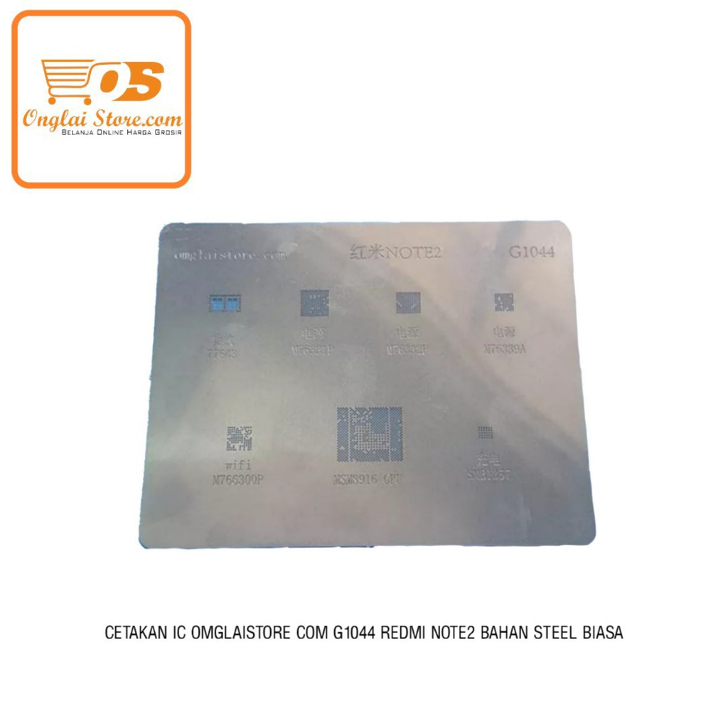 Cetakan Ic Omglaistore.Com G1044 Redmi Note2 Bahan Steel Biasa (Harga Spesial)