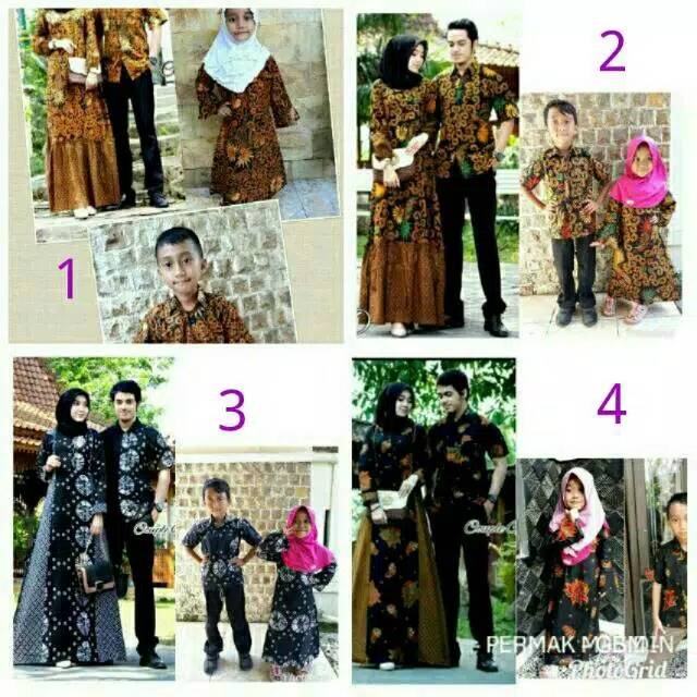 Batik Couple Family Batik Pekalongan Set Family