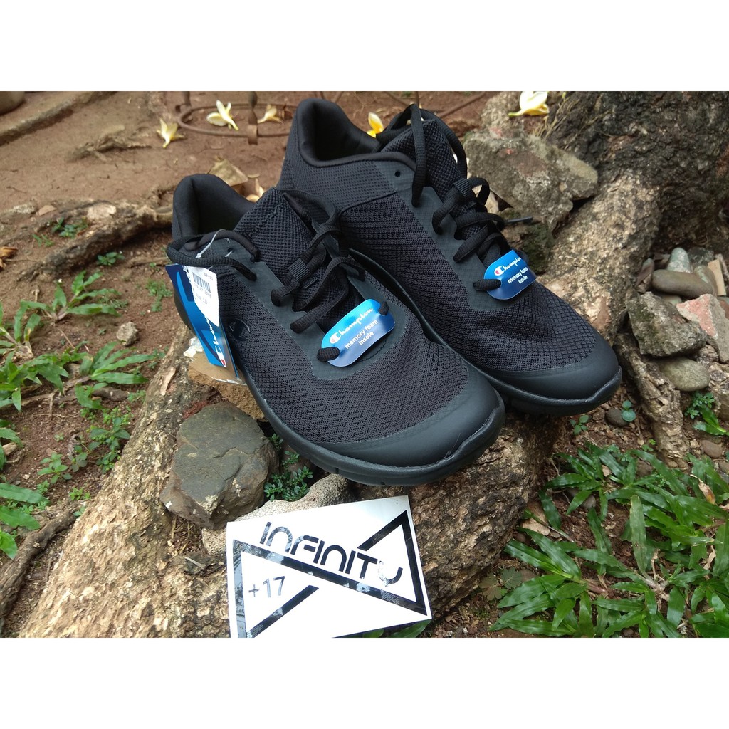 Champion Original Shoes Gusto XT II Full Black - Sepatu Champion Pria/Wanita/Unisex