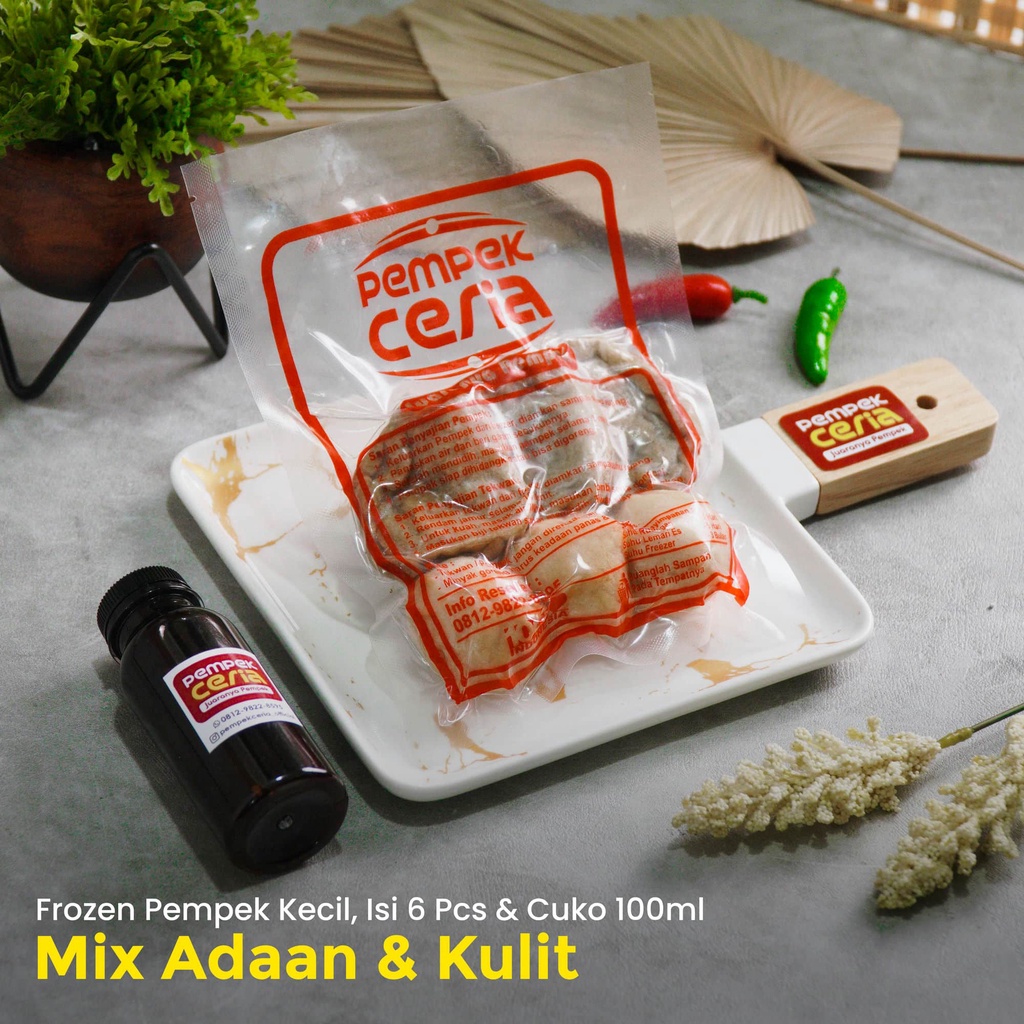 

Pempek Kecil Campur, Adaan & Kulit Tenggiri Isi 6 pcs ( Frozen/Vacuum ) Pempek Ceria