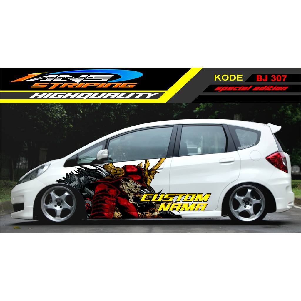 STIKER MOBIL JAZZ, BRIO, AGYA, AVANZA, YARIS / DECAL STICKER MOBIL / STICKER MOBIL KARTUN