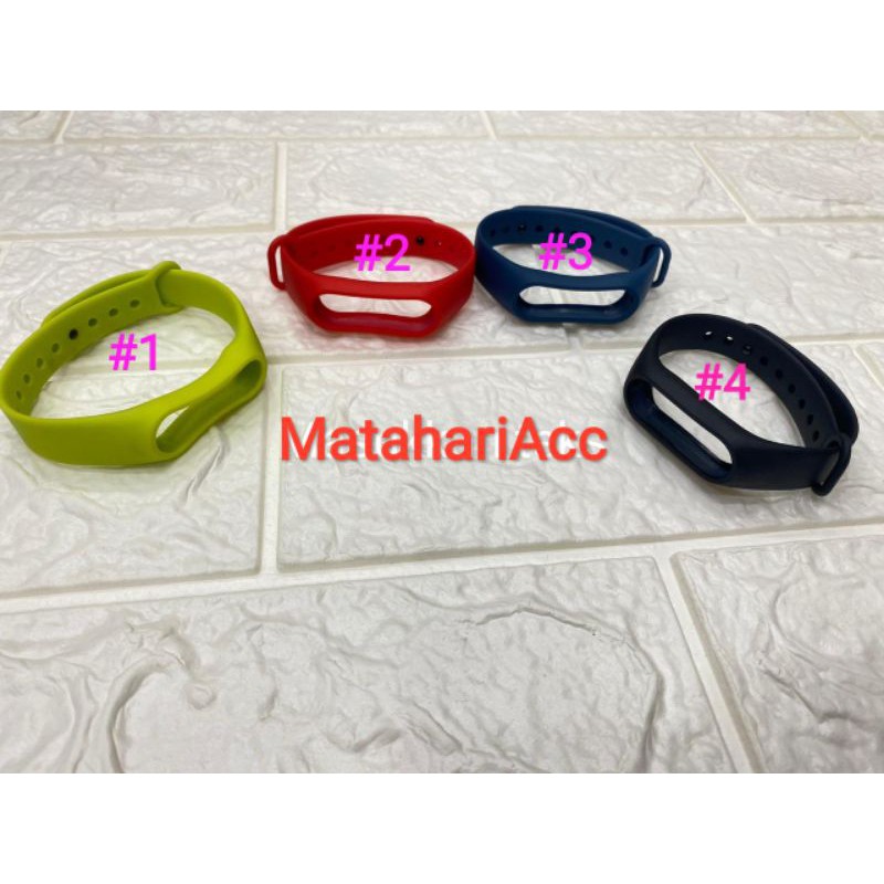 Strap Mi Band 2 Singgle Colour Silicone Smart Band