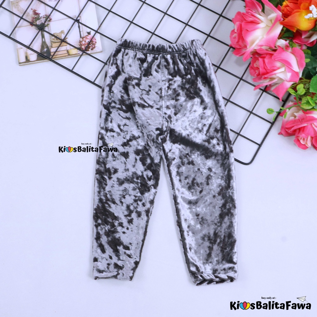 Legging Cleo Uk 3-12 Bulan / Celana Leging Panjang Balita Bludru Polos Anak Perempuan Pants Import