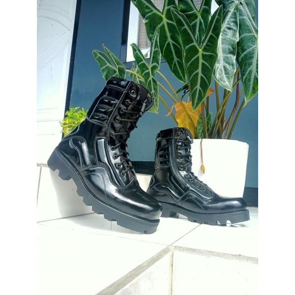 Sepatu PDL Full Kulit Sapi Asli Warna Kilap