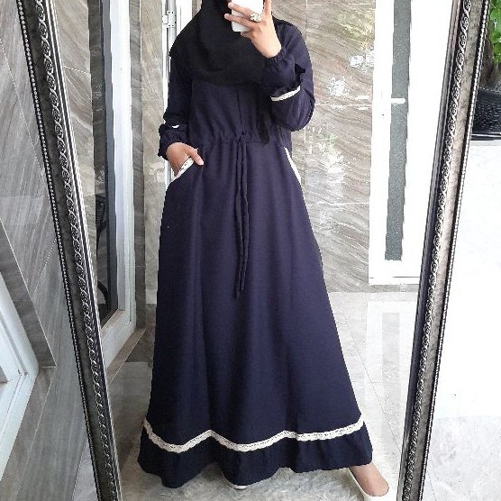 Gamis Heisya M, L, XL, Ity crepe Basic