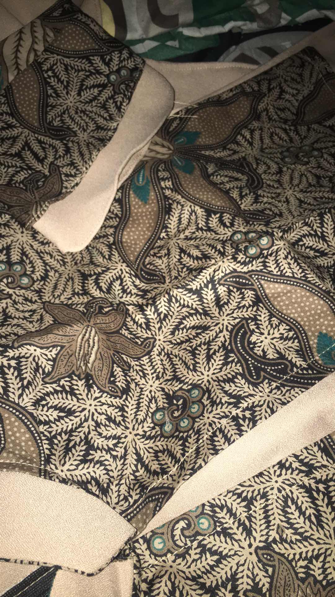 Tey-17 Batik Wanita Asj Sa Hrb026 Kenongo Kemeja Tosca Pendek