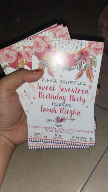 44 Koleksi Contoh Undangan Ulang Tahun Remaja Sweet Seventeen Terbaru