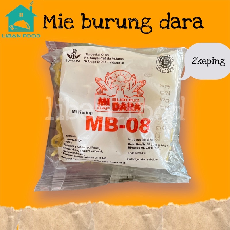 MIE MB SATU BUNGKUS / MIE BURUNG DARA / MIE KERING / LIBANFOOD