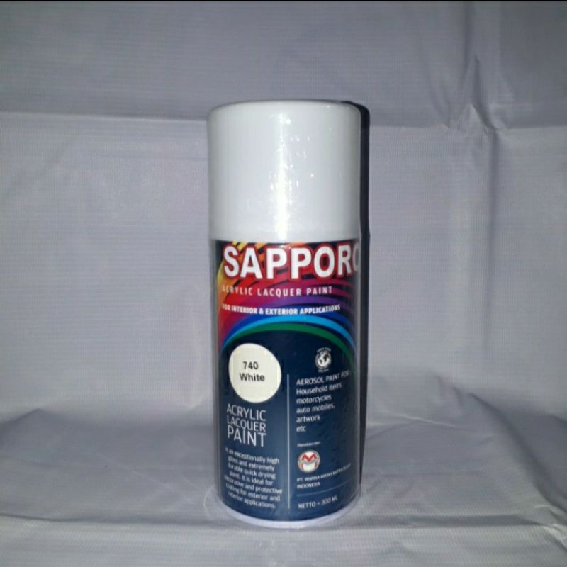 Cat Semprot SAPPORO 740 WHITE / PUTIH / PILOK / PYLOX 300ML