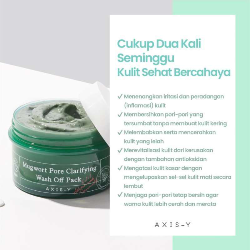 (BUNDLE 2in1) AXIS-Y Mugwort Pore Clarifying Wash Off Pack+Sunday Morning Refreshing Cleansing Foam