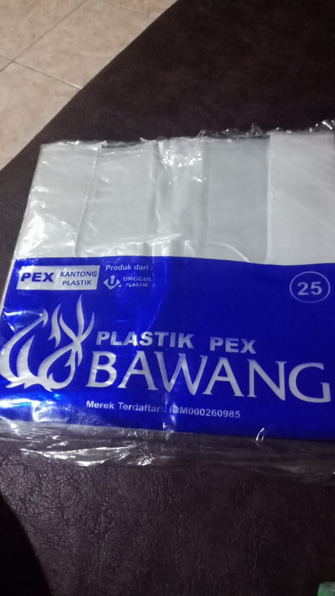 Kantong Hd Pex Bawang Ukr 25, Bening, Transparan