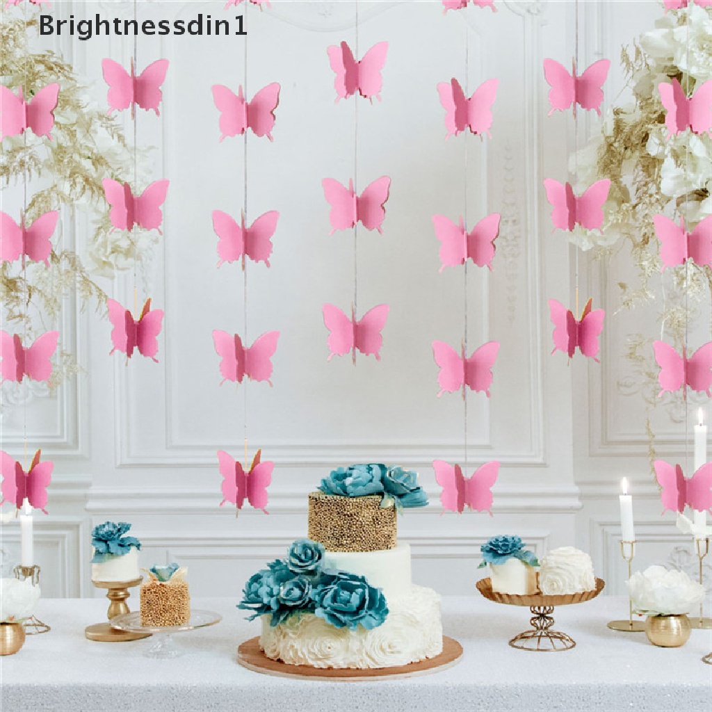 30 Pcs Banner Garlands Butterfly Paper Model Gantung Ukuran 3M 1 In 1 Untuk Pesta Ulang Tahun Pernikahan