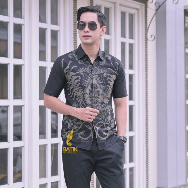 Kemeja Batik pria Slimfit Premium GEDEK IRENG Bahan Katun Sragenan