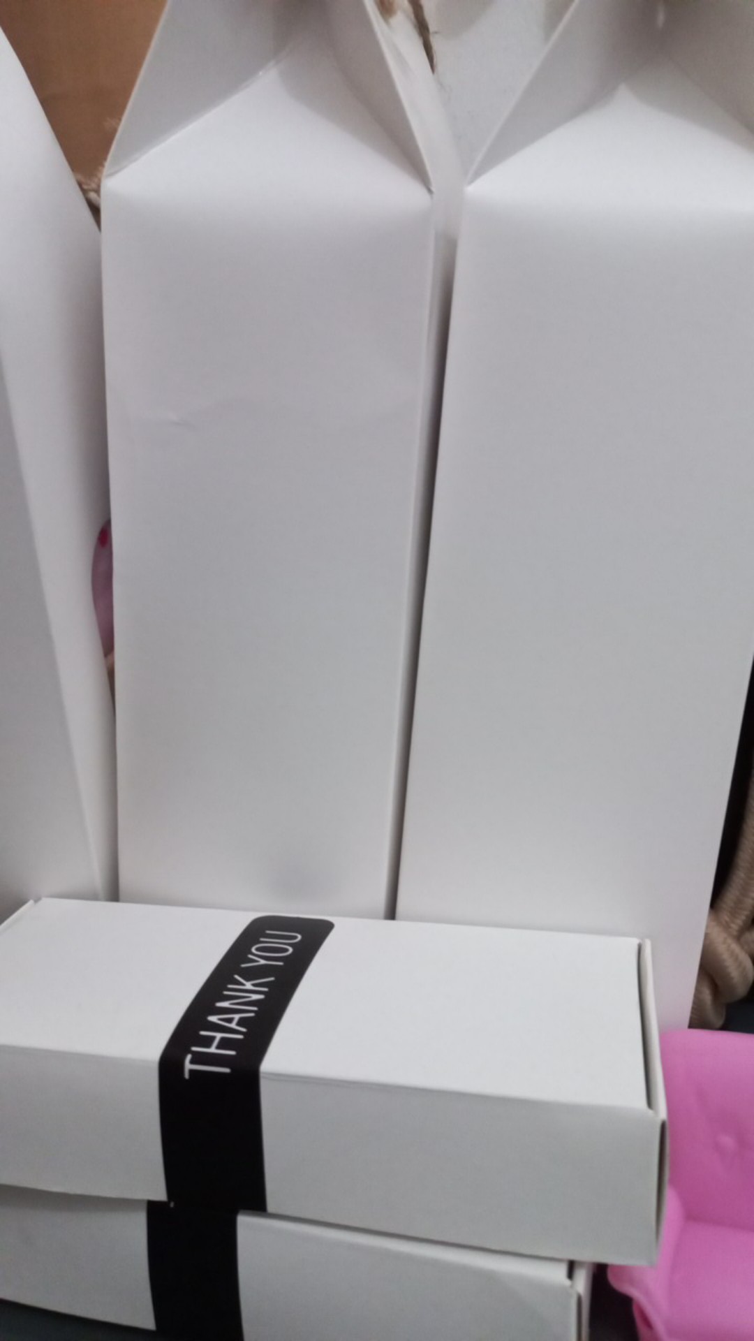 Tumbler Box : Ivory / Botol Souvenir Box 7x7x30cm