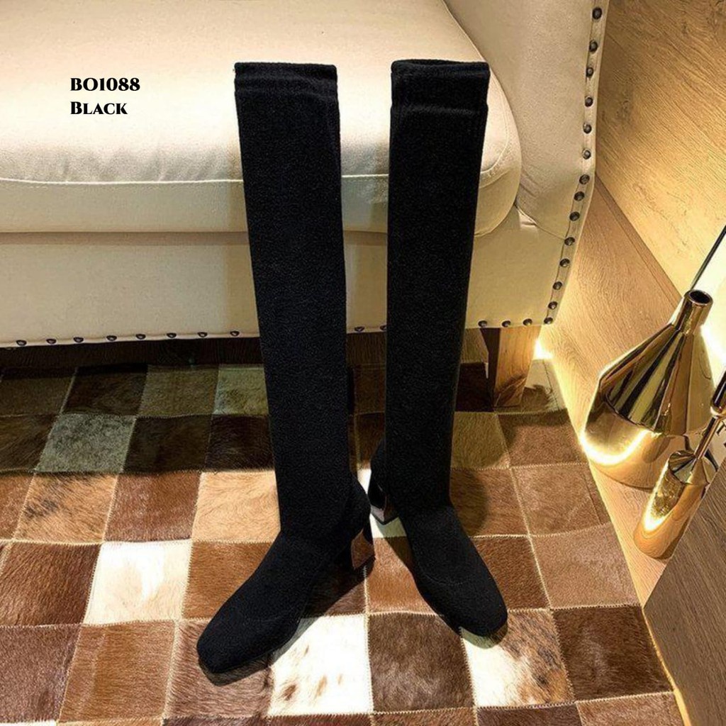 ✅PINKEY P051 SEPATU TINGGI LONG BOOTS FLAT FASHION KOREA IMPORT