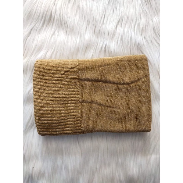 PASMINA RAJUT GLITTER PREMIUM/ PASHMINA RAJUT GLITTER/ HIJAB RAJUT GLITTER/ cocok tuk pengantin dan acara formal-GOLD