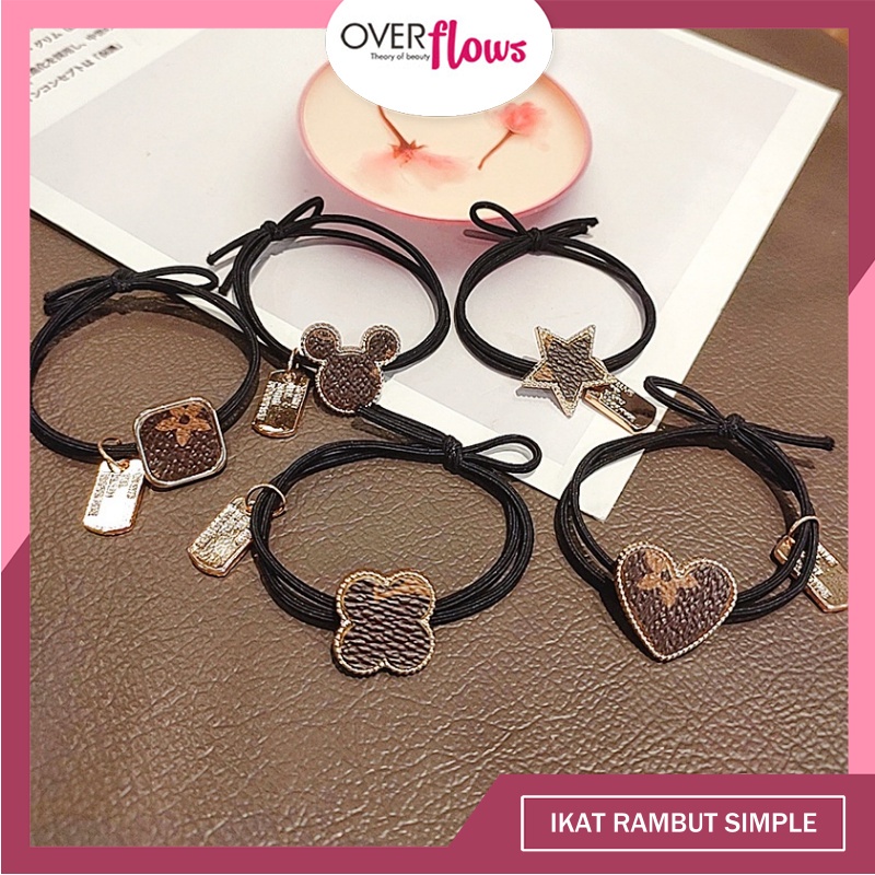 OVERFLOWS.ID IKAT RAMBUT SIMPLE MODEL GELANG GAYA KOREA AKSESORIS FASHION WANITA IMPORT